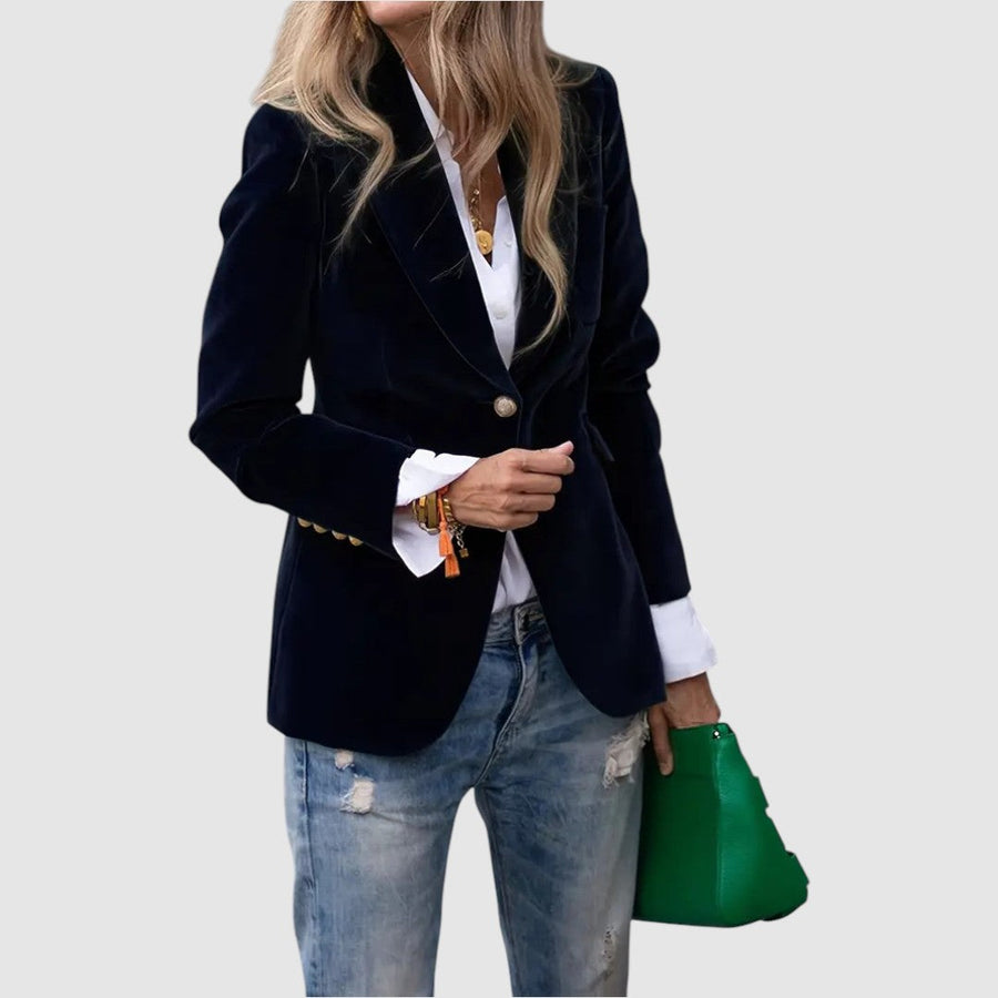 Nathalie | Blazer Élégant Effet Velours