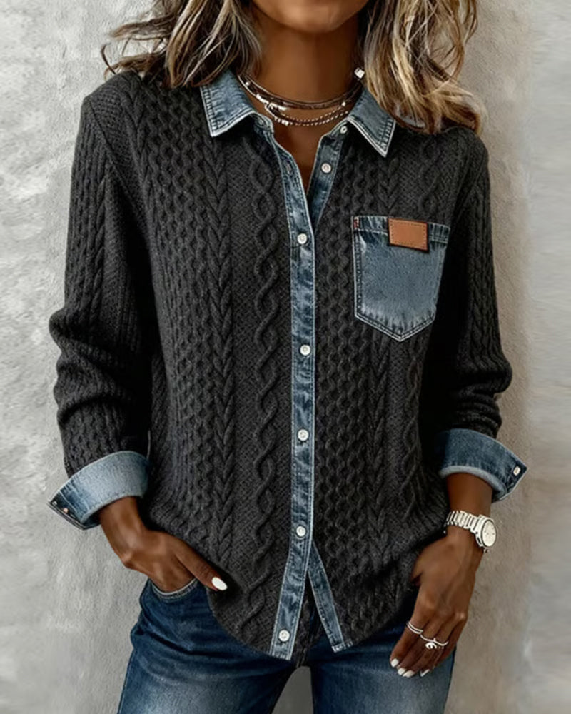 Claire | Chemise en Maille Torsadée