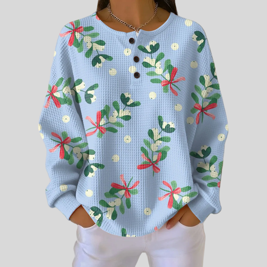 Élise | Sweat Gaufré Gui et Baies
