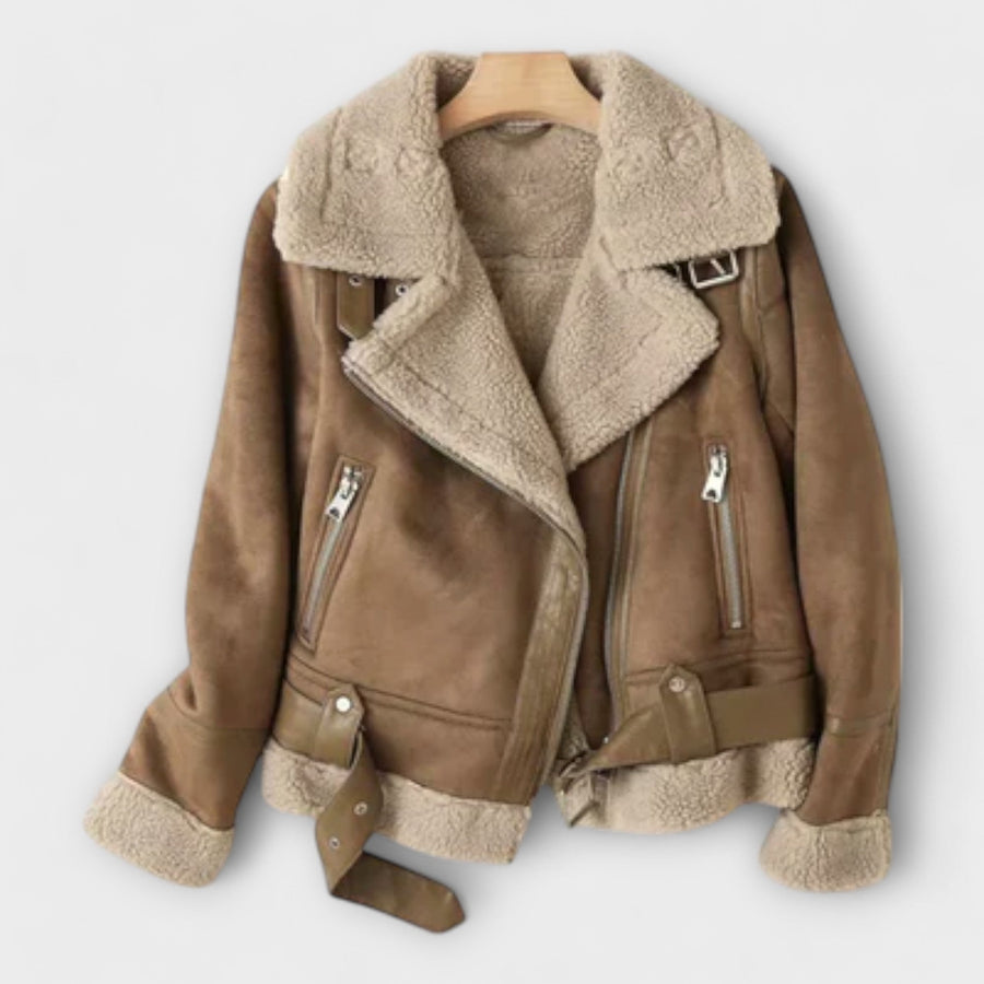 Catherine | Blouson Aviateur Aspect Cuir