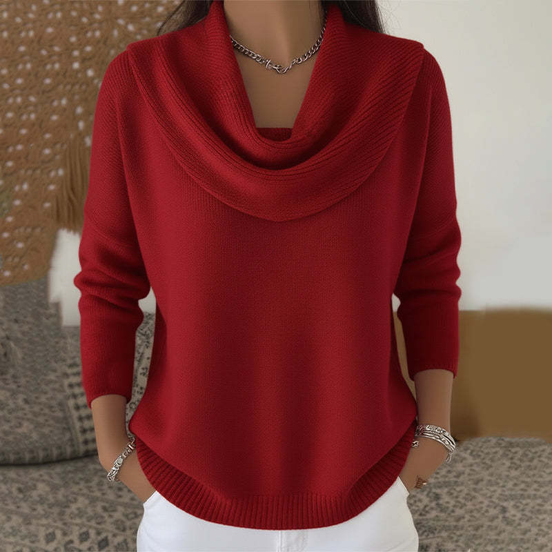 Juliette | Pull à col drapé