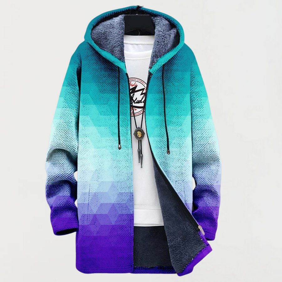 Arden | Manteau à motif hexagonal dégradé