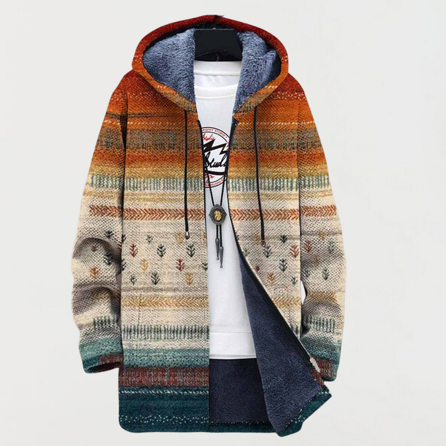 Léonie | Manteau d'Automne Côtelé à Capuche