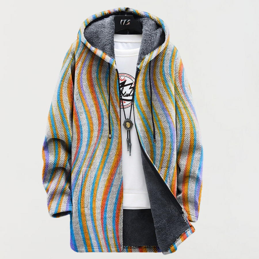 Frankie | Manteau avec Rayures Ondulées