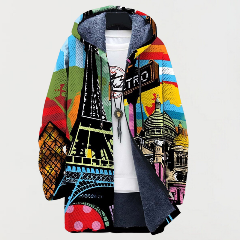 Juliette | Sweat à Capuche Motif Parisien