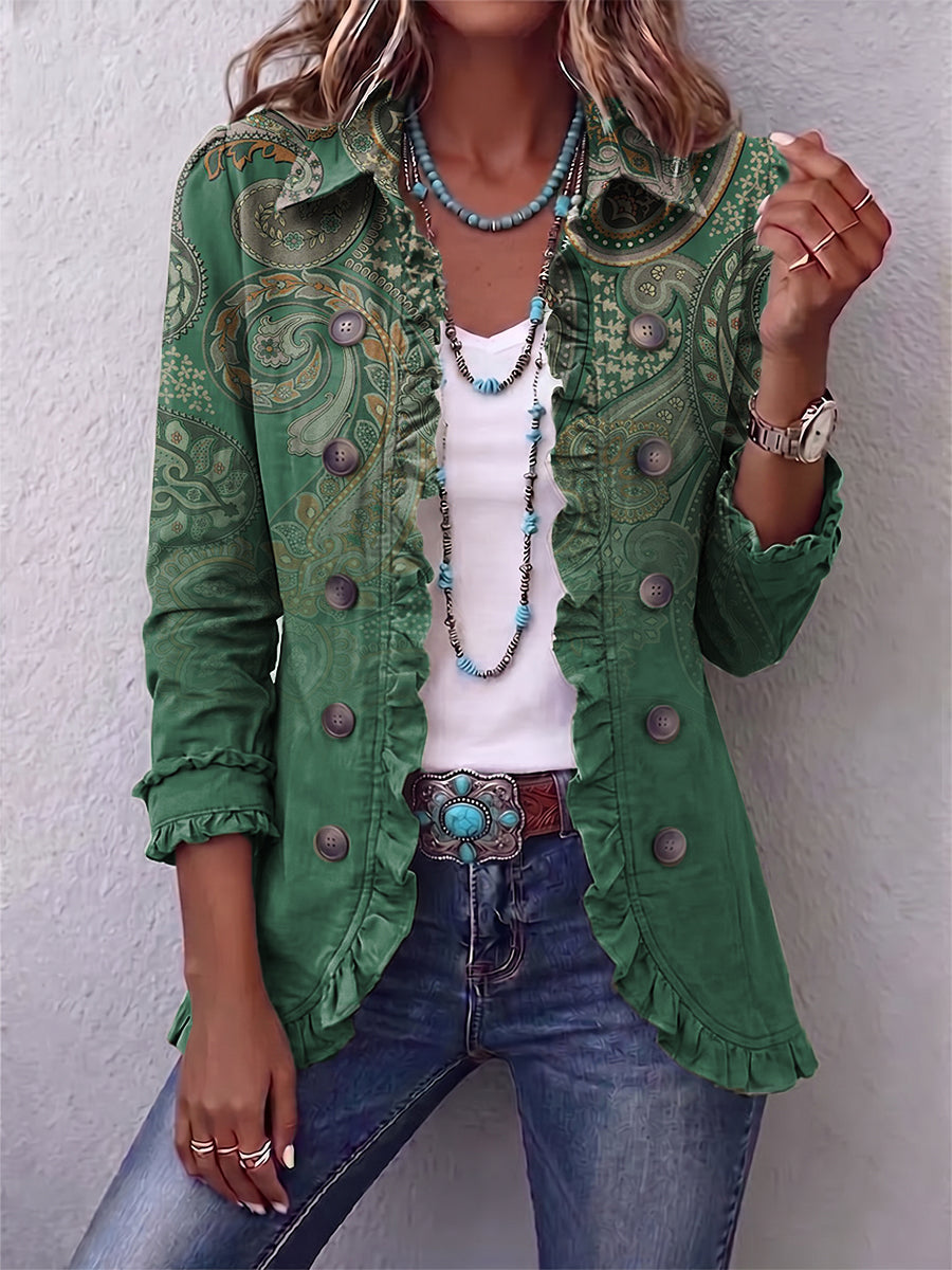Ariane | Veste Bohème Paisley à Volants