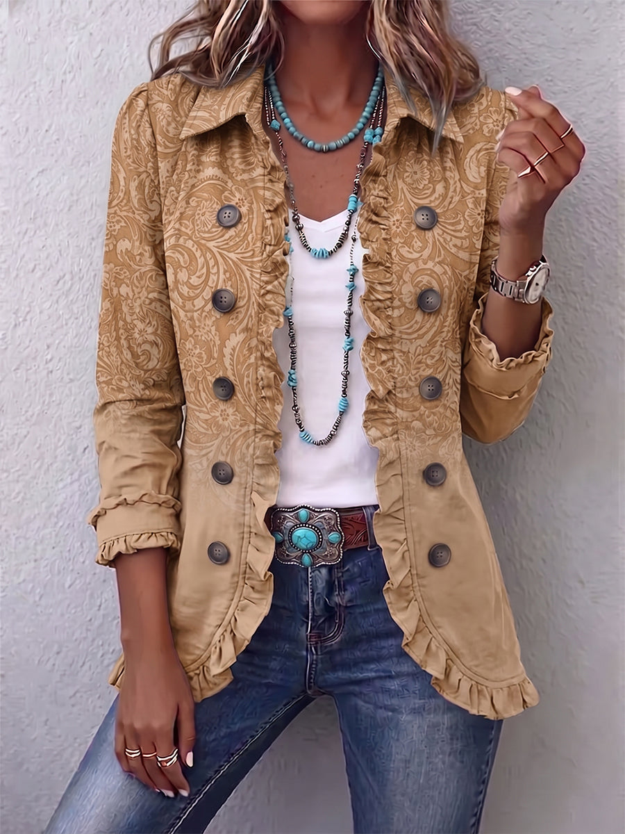 Chloé | Veste Western à Volants Ton sur Ton